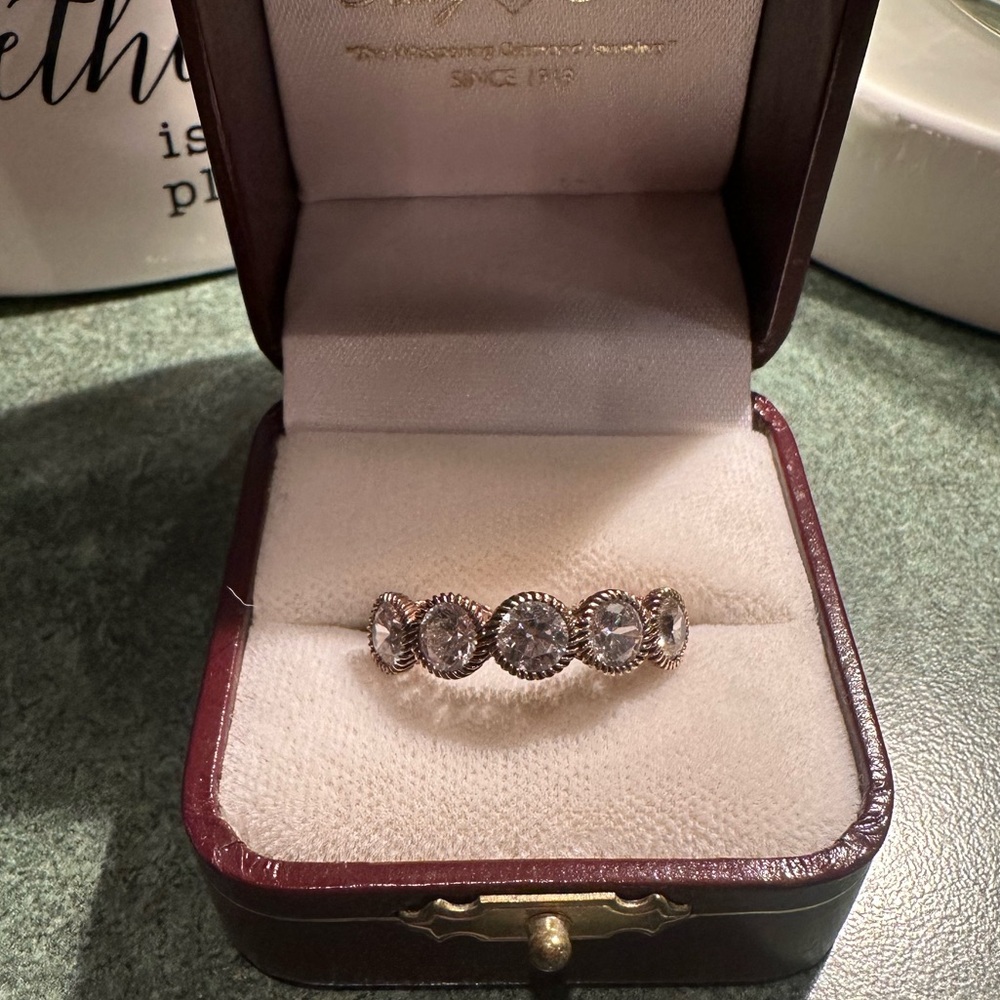 Brass over 925 sterling CZ ring